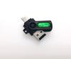 Lector de Tarjetas OTG Multifunción Giratorio para Teléfono Móvil Tf+Tipo-C+Android Micro+Usb