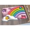 Alfombrilla de Baño de Tierra de Diatomeas Secado Rápido Estereoscópica 3D Absorbente Antideslizante Felpudo para Puerta de Inodoro Dibujos Animados