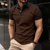 Estación Independiente Transfronteriza Europea y Americana Verano Hombre Nuevo Polo de Solapa Casual de Negocios Talla Grande Polo