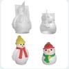 Molde para enfeites de Natal de gota de cola de cristal faça você mesmo alce tridimensional meias frutas de Natal molde de silicone atacado
