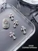 Popular Joyería para Uñas con Diseño de Moño Lujo Accesible Rosa Femenino Diamante Aleación Cruz Corazón Llave Accesorios de Decoración para Uñas