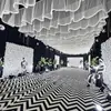 Cortinas Colgantes de Techo Estilo Vestido Brillante de Moda para Bodas, Acampada al Aire Libre, Decoraciones de Techo para Restaurantes, Tiras de Luz Creativas
