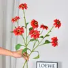 Girassóis Artificiais de Pétalas Duplas com 4 Cabeças, Crisântemos Solares, Enfeites de Decoração para Casa, Arranjos de Flores para Exterior, Decorações de Casamento