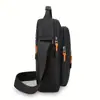 Bolso cruzado de moda para hombre, bolso de mano, bolso de hombro con conector para auriculares, múltiples bolsillos, bolsillo trasero seguro