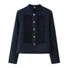 Para Comércio Exterior Transfronteiriço Europeu e Americano Roupas Femininas Aliexpress Mais Vendidas de Verão Simples Versátil Preto Slim Fit Jaqueta Curta de Botão Único