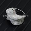 Otoño e invierno nuevo AliExpress caliente conjunto de plata S925 anillo de estrella de moissanita anillo tendencia de moda europea y americana