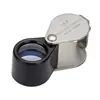 Tipo Bolso 14 vezes 12mm lente óptica de exportação toda em metal identificação jade antigo com estojo de couro joia lupa