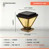 Lámpara de Cabeza para Columna Solar, Lámpara de Pared para Exteriores, Lámpara Exterior Simple Moderna para Pilar de Puerta de Villa en Casa, Lámpara de Jardín Impermeable