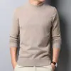 Suéter atacado masculino gola alta meia versão coreana de comércio exterior lazer tendência gola redonda média suéter de malha para usar por baixo fábrica de comércio exterior