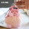 Colgante de muñeco de peluche de zorro real con ojos cerrados, bolsa de seguridad antipérdida, llavero, regalo pequeño de descompresión DIY