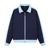 Sudadera Cardigan Estilo Nuevo Primavera y Otoño para Hombre, Chaqueta Casual Rayada Retro de Bloques de Color, Chaqueta Holgada de Marca de Moda con Cuello Alto