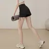 Falda Deportiva de Verano Falsa de Dos Piezas Anti-Exposición para Mujer de Cintura Alta con Bolsillos Secado Rápido Falda de Tenis