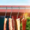 Ganchos para colgar carne de cerdo curada, pescado, pato asado, salchicha y cerdo en casa; ganchos puntiagudos engrosados para colgar carne son prácticos