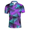 Camisa polo com olhos de abelha estampados digitalmente em 3D, personalidade, verão, gola, manga curta, botão cool, camiseta, sucesso transfronteiriço