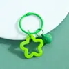 Macaron pentagrama sino chaveiro com contas pingente chaveiro feito à mão DIY pingente de contas acessórios atacado