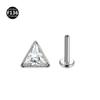 F-136 Aleación de Titanio Zircón Labio Uña Bolsa Triangular Taladro 0.9 Boca Oreja Uña Hueso de la Oreja Uña Joyería para Perforación Humana