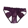 Bragas Sexy de Encaje Hueco Transfronterizas Transpirables con Refuerzo de Seda de Mora Lazo Triángulo de Baja Cintura para Mujer Puro Deseo 1093