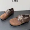 Sapatos Birkenstock originais em couro, estilo vintage, de cobertura total, para mulheres, versáteis, confortáveis, com sola macia, não cansativos, adequados para o trajeto diário, sapatos baixos de peça única