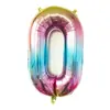 Versión Americana Cuerpo Delgado 32 pulgadas Número Globos de Papel de Aluminio Color Degradado Oro Plata Oro Rosa Globos Numéricos Venta al por Mayor