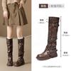 Botas Altas Marrones Augusden para Mujer 2026 Nuevo Estilo Otoño Botas Vaqueras Estilo Prairie Botas de Montar Martin Retro con Tacón