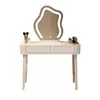 Nuevo Tocador Dormitorio Simple Moderno Estilo Curativo Mesa de Maquillaje Lujo Ligero Wabi-sabi Estilo Crema Apartamento Pequeño Escritorio de Maquillaje
