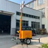 Generador Diésel Móvil Operado a Mano Ajustable Faro Hmf968L 5kW Construcción Emergencia Iluminación de Carretera