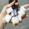 Bolsa de Dinero Colgante de Jade Dorado de Seda de Xinjiang Colgante de Hoja de Jade Blanco de Seda Dorada Regalo para Evento en Vivo