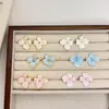 Diseño de Nicho Estilo Medieval Elegantes Pendientes de Flores Coloridas Puros Pendientes para Mujer Nuevos Versátiles Pendientes de Lujo Accesible