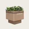 Caja de flores de hierro forjado de acero inoxidable para exteriores departamento de ventas macizo de flores municipal plaza comercial jardinera para árboles valla macetero