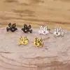 Pendientes de Acero Inoxidable con Corte de Pájaro Nuevos Transfronterizos para Mujer, Pendientes Lindos, Pendientes Sencillos Coreanos de Nicho con Flor