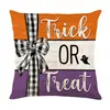Decoração de Halloween Transfronteiriça Nova Almofada Decorativa Capa de Almofada de Abóbora Esqueleto Decoração de Sala de Estar Manta de Sofá Apoio de Cabeceira de Cama