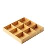 En stock Bandeja Jiugongge de Madera de Bambú Vajilla de Madera Restaurante de Comida Hot Pot Plato Plato Plato Plato de Verduras Jiugongge