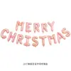 Rosa Dorado Navideño Transfronterizo 16 Pulgadas Letras Inglesas Papel de Aluminio Película de Aluminio Globo Fiesta Navideña Set de Fiesta Mayoreo