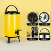 Balde de Aço Inoxidável para Chá com Leite, Isolamento de Camada Dupla Espessado, Totalmente Espumado, Balde Comercial de Grande Capacidade para Manter Frio para Café, Leite de Soja e Água