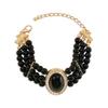 B1993 Chanel Elegante Rico Elegante Pulsera Perla de Imitación Pedrería Resina con Cuentas Estilo Frío Pulsera
