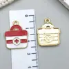 Equipo Médico Gorro de Enfermera Termómetro Jeringa Gota de Aceite Aleación Accesorios para Joyería DIY Collar con Llave Pulsera Colgante