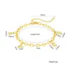 Personalidad transfronteriza DIY acero inoxidable letras totalmente de diamante joya de mano regalo de aniversario pulsera de nombre de diamante de tendencia fábrica