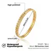 Pulseira de aço inoxidável 304 transfronteiriça para mulheres, cor dourada com design torcido de gota d'água, estilo europeu e americano de luxo leve, não desbota, atacado transfronteiriço