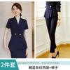 Chaqueta de traje de verano de rayas finas irregulares de manga corta para mujer, ropa de negocios, traje de verano, ropa de trabajo al por mayor