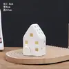 Artesanato de Casa Pequena de Natal em Cerâmica Velas Criativas de LED Atmosfera Festiva Europeia e Americana Decorações de Luz Noturna para Casa