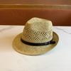 Sombrero Fedora de Jazz Hueco Duradero para Mujer Primavera y Verano Viaje Combinable Casual Moda Sombrero de Paja Sombrero de Copa de Viaje para Hombre Ins