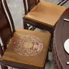 Almofada para Cadeira de Jantar Rosewood de Verão, Nova Almofada para Cadeira de Mesa de Chá de Madeira Maciça Estilo Chinês, Almofada Respirável para Assento de Sofá, Tapete Antiderrapante de Inverno e Verão