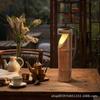 Lámpara de Mesa de Bambú Silenciosa Lámpara de Noche para Dormitorio Nórdica Ins Luz Nocturna de Bambú Estancia Vintage Lámpara de Mesa Pequeña Estilo Japonés