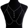 Collar de Cadena Corporal Sexy con Borlas Europeas y Americanas para Playa Ropa Casual Cadena en el Pecho Bikini Cadena Corporal