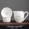 Taza de Porcelana de Jade con Patrón de Belleza, Tetera de Cerámica de Porcelana Blanca de Dehua, Recipiente para Compartir el Té, Juego de Té Kung Fu, Taza para Compartir el Té