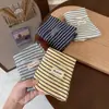 Sussurro Listrado~Roupa Íntima Confortável e Respirável de Cintura Média para Meninas Algodão Puro 10A Boxer Antibacteriano Feminino
