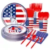 Suministros para Fiestas de Cumpleaños, Halloween, Navidad para Niños de Amazon Transfronterizos Vajilla Plato Taza Servilleta Cuchillo Tenedor Bandera