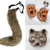 Cosplay Orejas de Gato Aro para el Cabello Accesorios de Cola de Gato Hechos a Mano Lindo Gato Madre Animal Oreja Accesorios para el Cabello Accesorios de Cola de Animal Traje