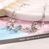 Pulsera de Flor de Cuentas de Doble Capa, Joyería de Moda para Mujer, Diseño de Nicho, Pulsera de Trébol de la Suerte, Estilo Simple