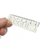 Mini Régua Transparente de Mão 6cm Pequena Régua Reta Régua Onda para Estudante Acrílico de Alta Transparência Régua de Papelaria Tamanho da Palma da Mão